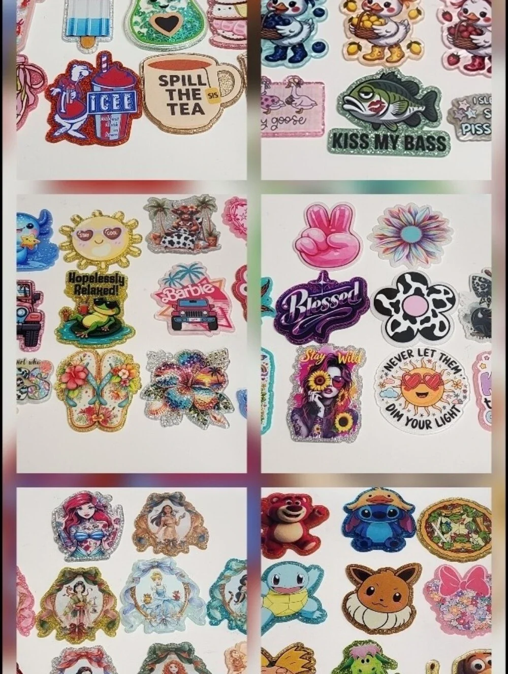 Flatbacks‎ Flats New Inventory for Review 6/22/26 Acrylic Badge Keychain Crafts